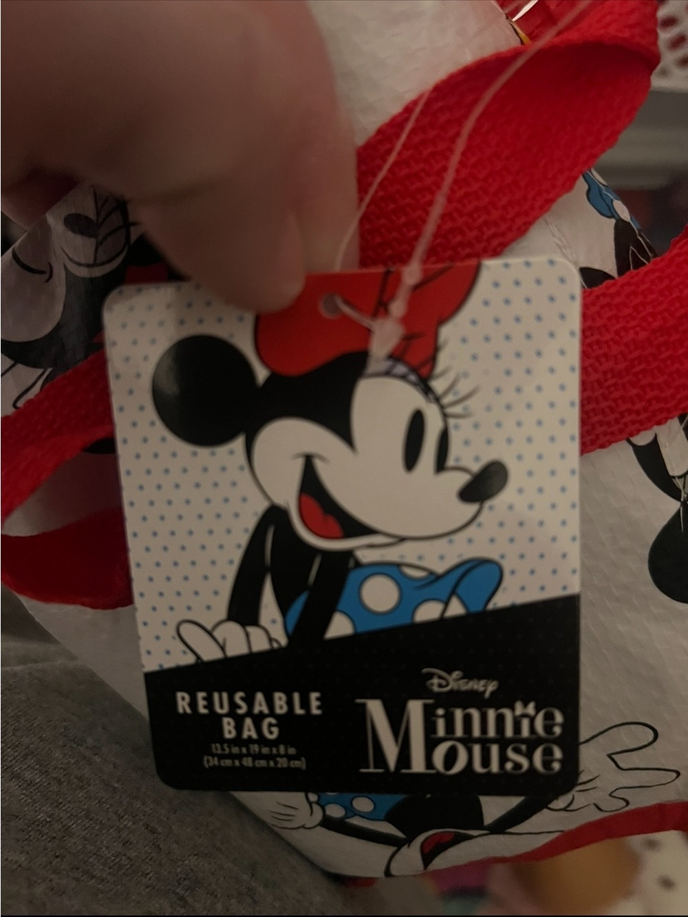 Disney Minnie Mouse Reusable Bag - Red, Black, Blue